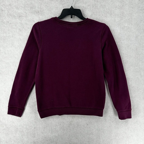 Pink Victoria's Secret Sweatshirt Womens SMALL Long Sleeve Graphic Burgundy - Picture 2 of 13